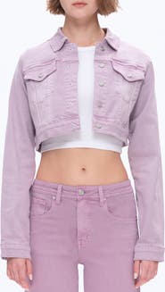Bayeas Flora Crop Denim Jacket