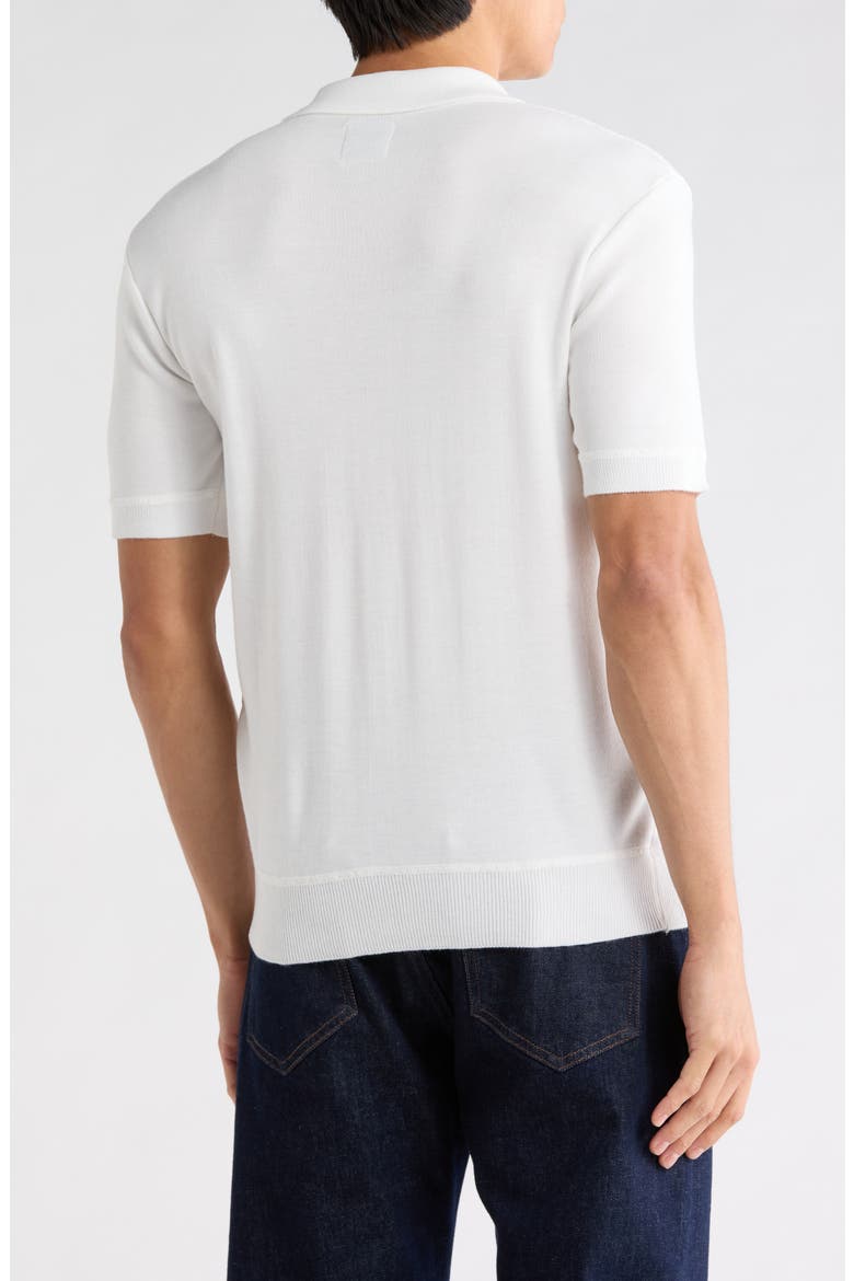 Johnny Collar Knit Polo Sweater, Alternate, color, WHITE
