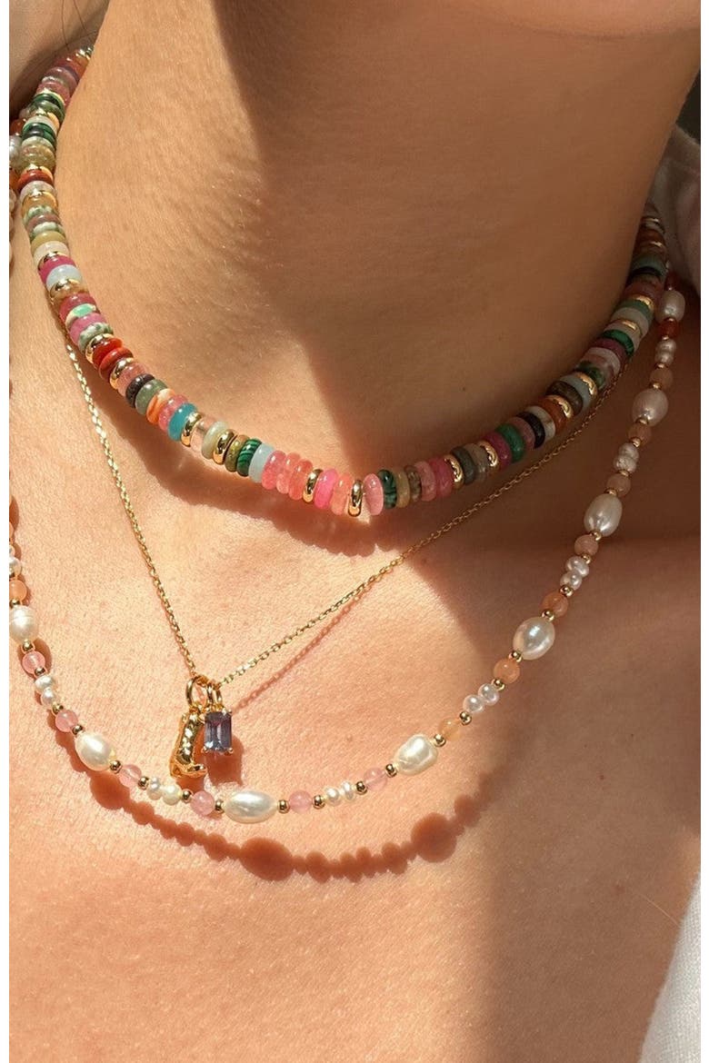 Olivia Gemstone Necklace, Alternate, color, Multicolored