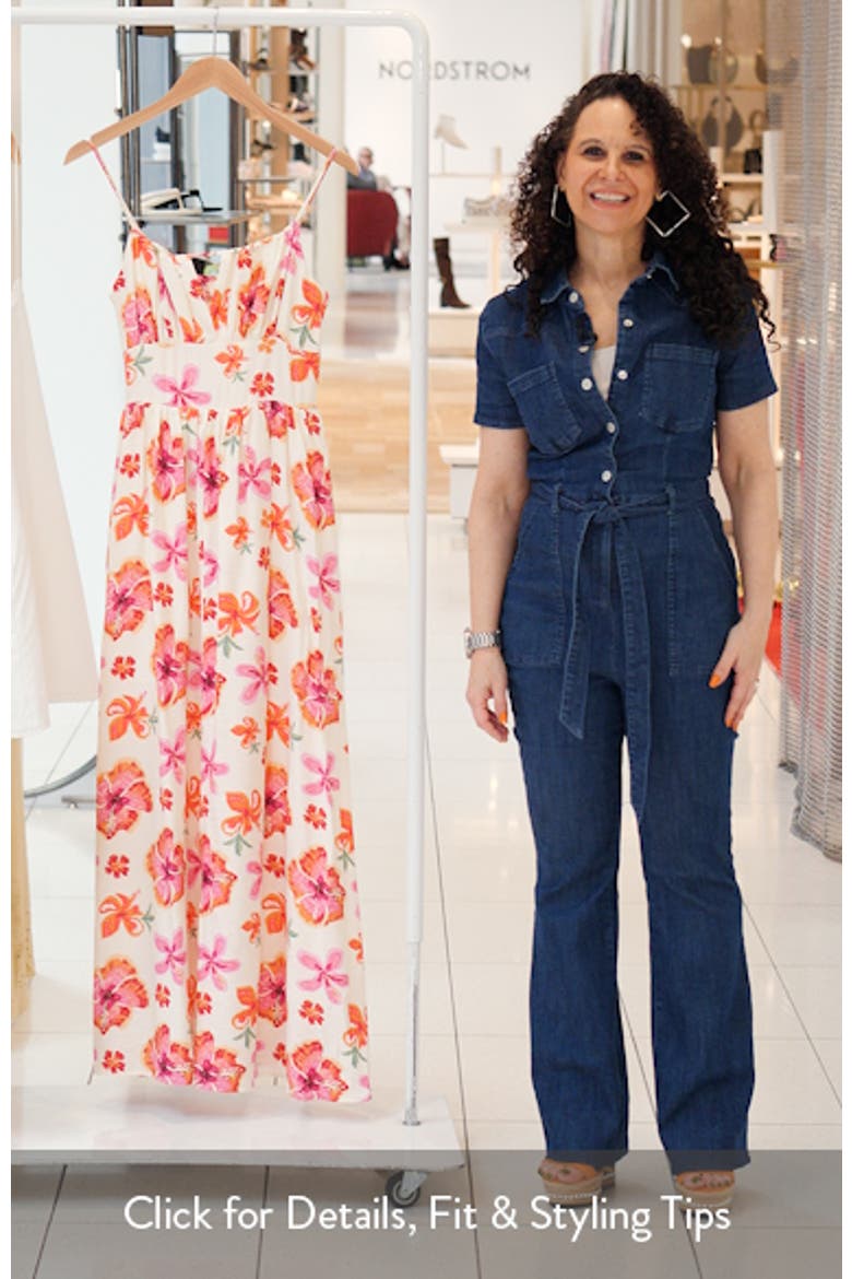 Floral Print Sleeveless Maxi Dress video