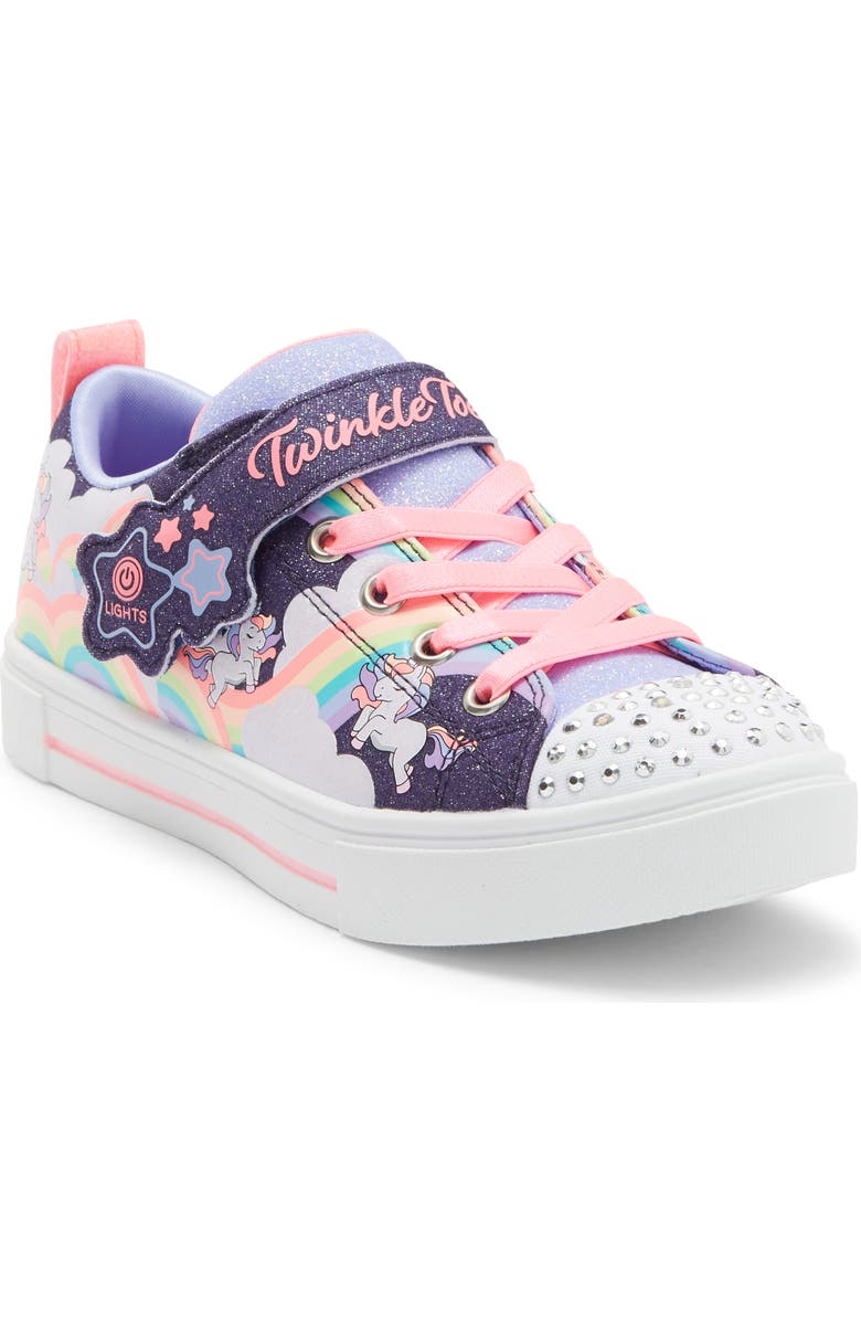 SKECHERS Kids' Twinkle Sparks Light-Up Sneaker, Main, color, Navy