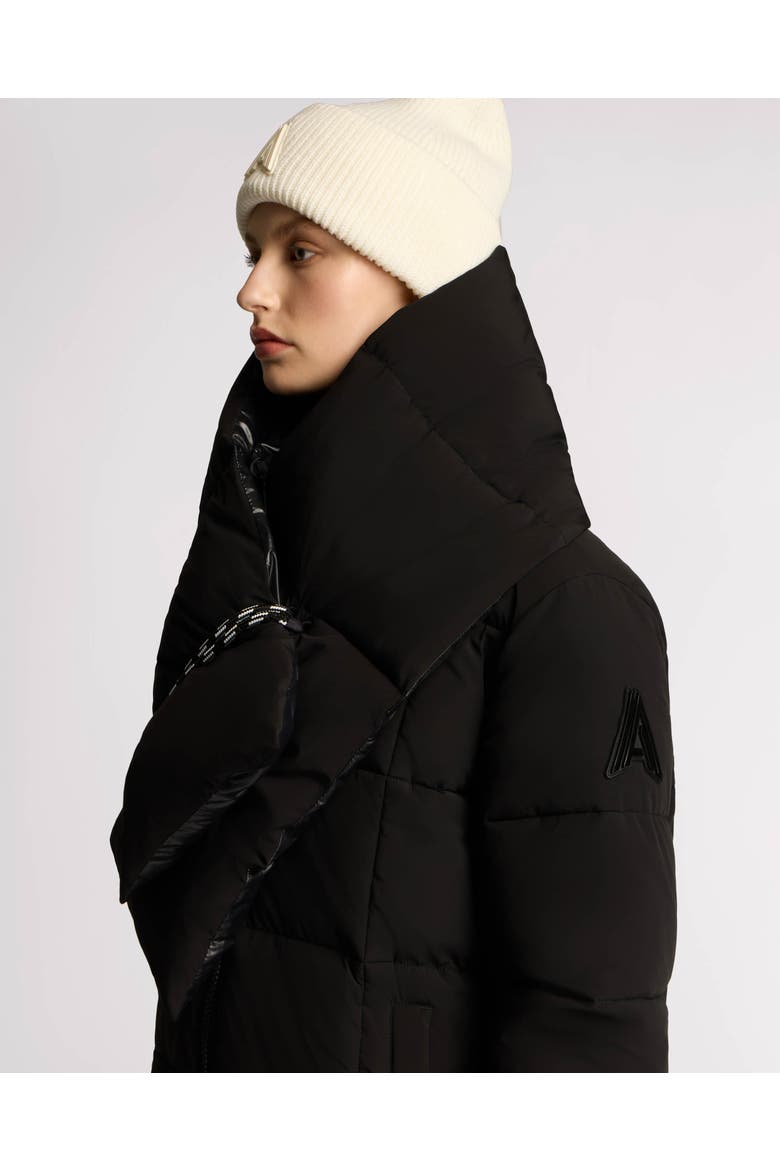 Winekka 2-in-1 Reversible Puffer with Oversized Removable Scarf, Alternate, color, Black