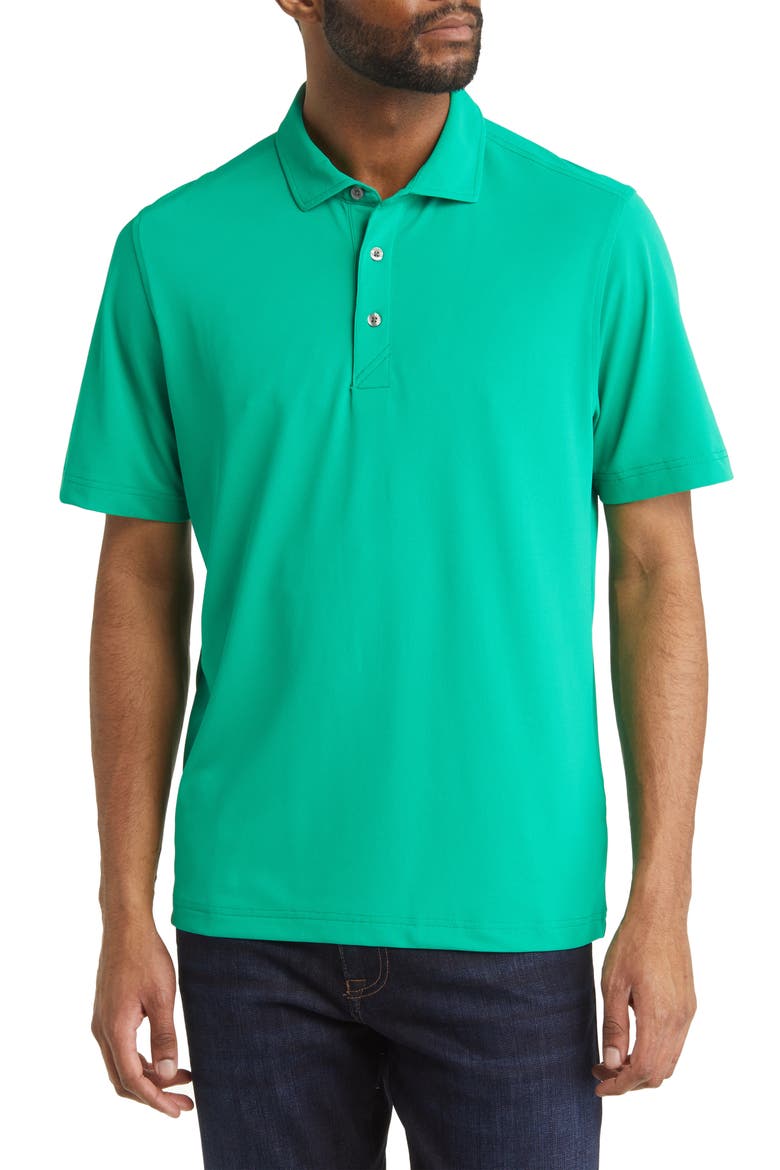 Virtue Piqué Recycled Blend Polo, Main, color, KELLY GREEN