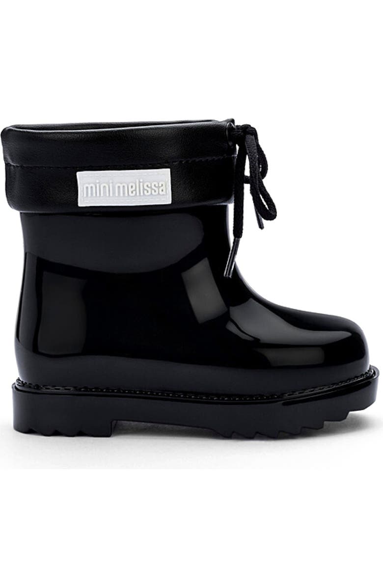 Mini Melissa Glitter Water Resistant Rain Bootie, Alternate, color,