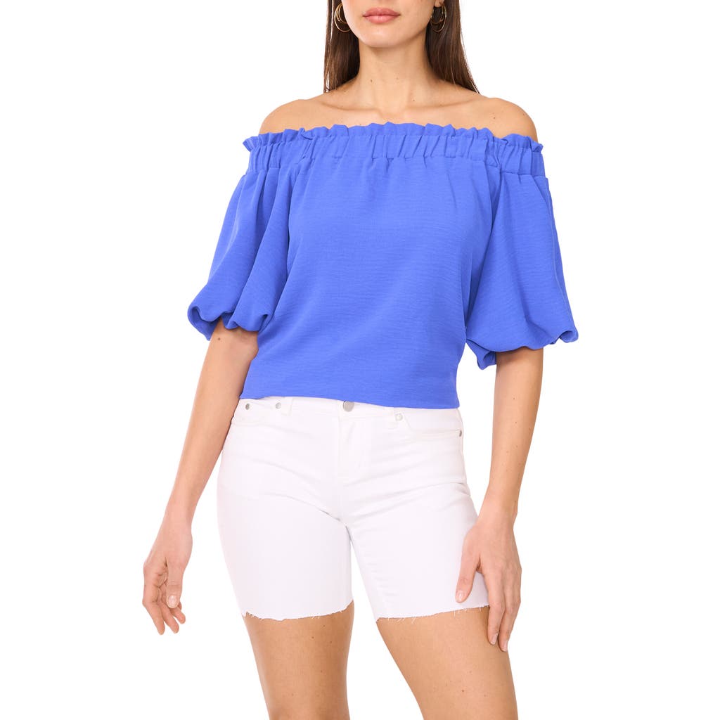 Vince Camuto Print Off The Shoulder Puff Sleeve Top