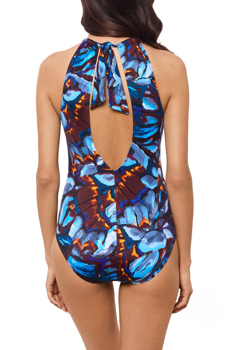 Monarch Amelia Open Back One-Piece Swimsuit, Alternate, color, MULTI
