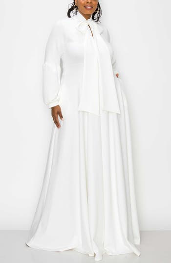 Bella Donna Long Sleeve Ribbon Tie Dress