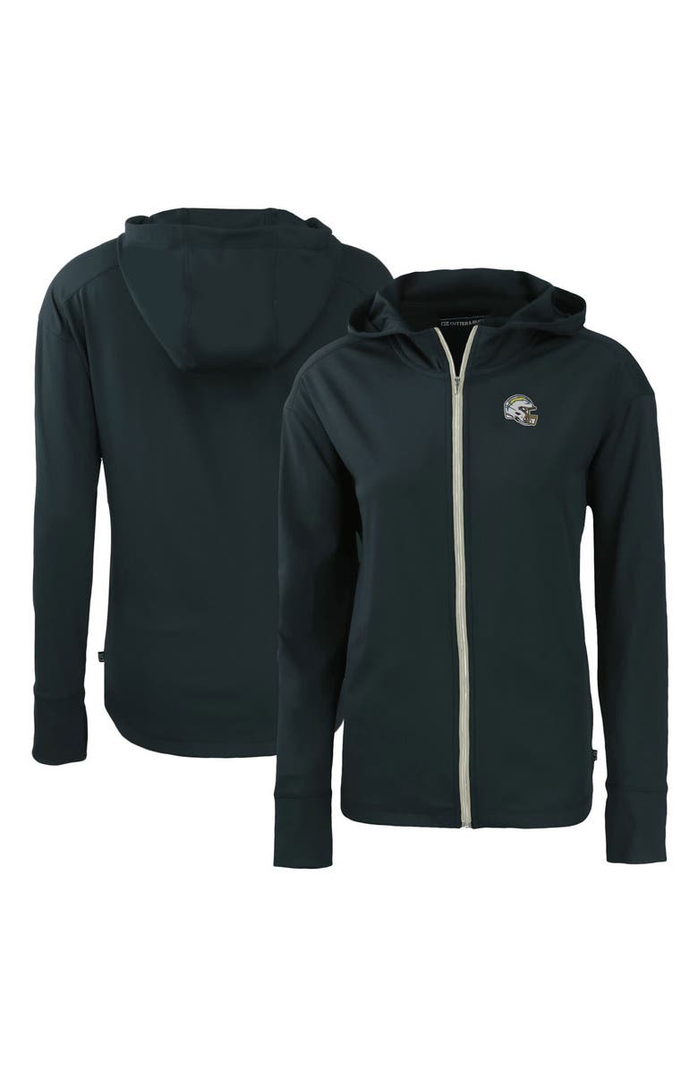 Cutter & Buck Women's Cutter & Buck  Navy Los Angeles Chargers Helmet Daybreak Eco Recycled Full-Zip Hoodie, Main, color, 