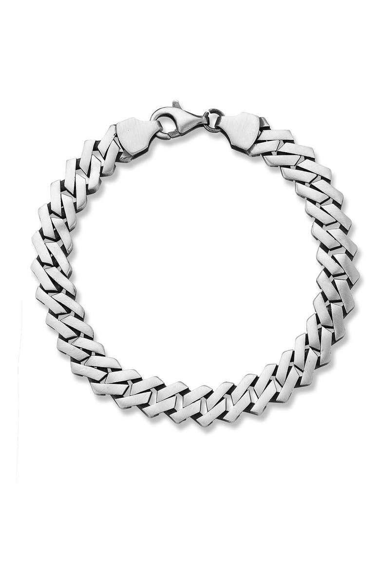 Yield of Men Sterling Silver Chain Bracelet, Main, color,