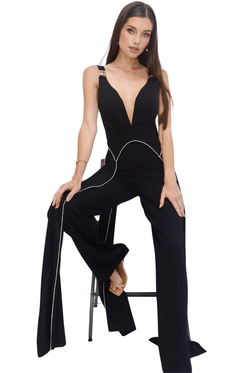 AKALIA Katerina Grace V-Neck Jumpsuit, Alternate, color, 