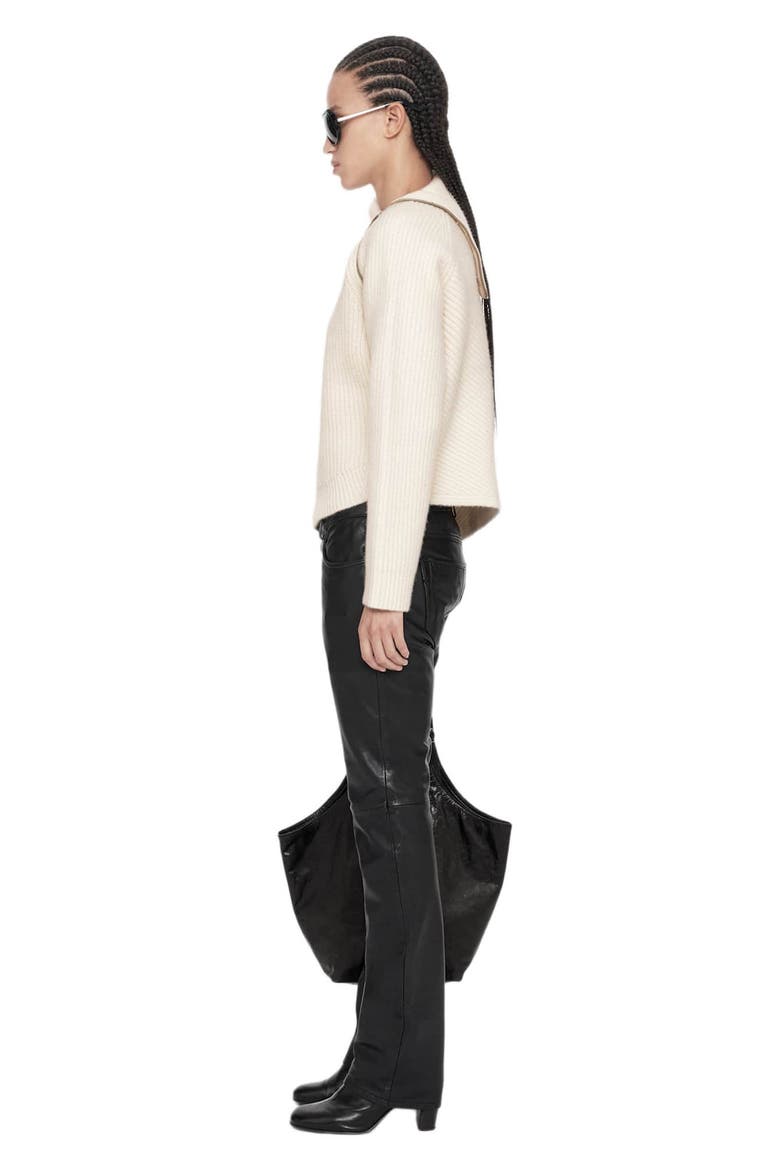 Cleo Funnel Neck Merino Wool Sweater, Alternate, color, CHALK WHITE