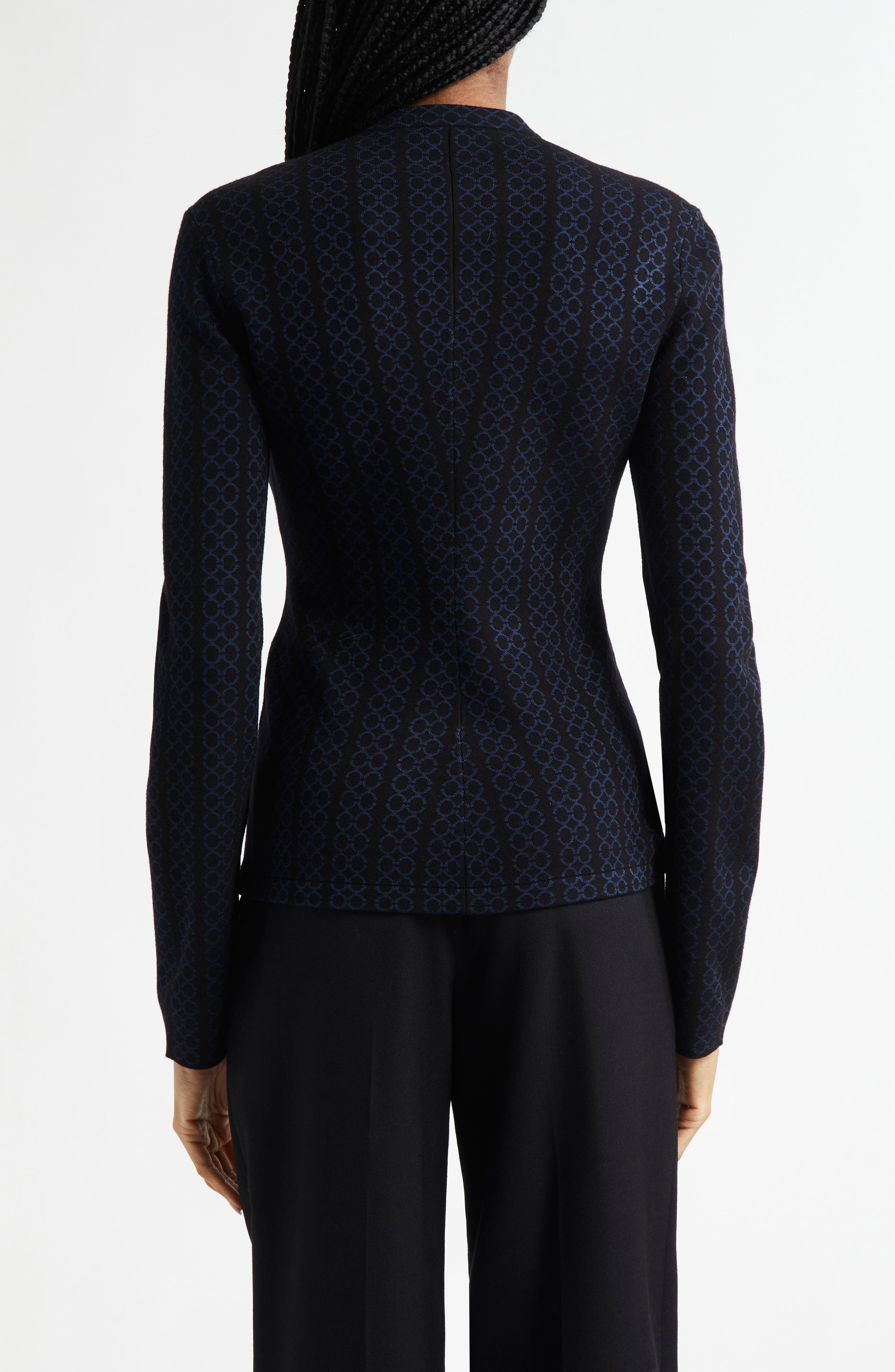 Vertical Stripe Asymmetric Jacket - image 2