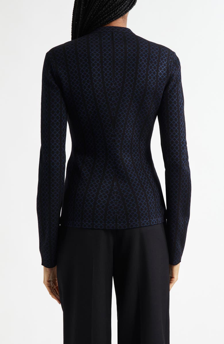 Emporio Armani Vertical Stripe Asymmetric Jacket, Alternate, color, Solid Black