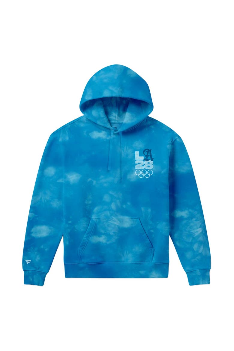 Men's Fanatics Blue LA28 Bluebell Collection Tie Dye Hoodie, Alternate, color, Blue