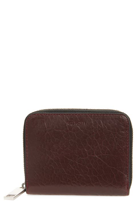 Lena Hex Leather Zip Wallet