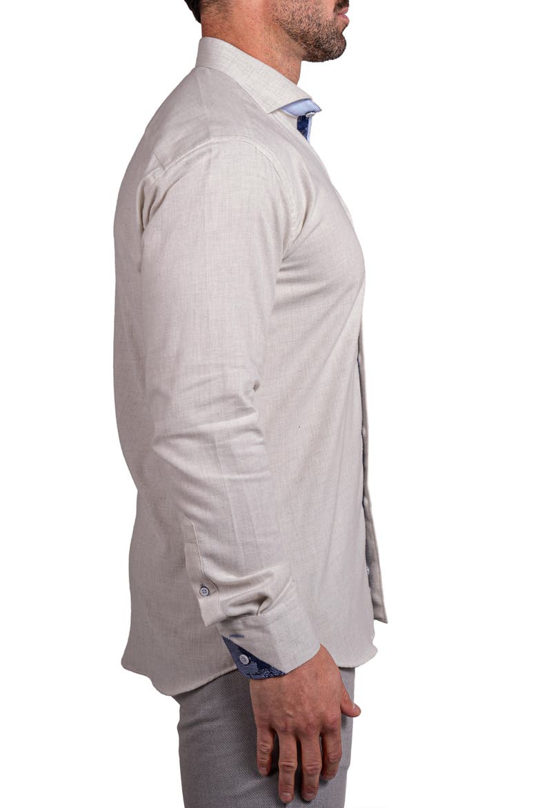 Einstein Ascension Contemporary Fit Button-Up Shirt, Alternate, color, WHITE
