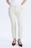 Bayeas Raw Hem Crop Straight Leg Jeans