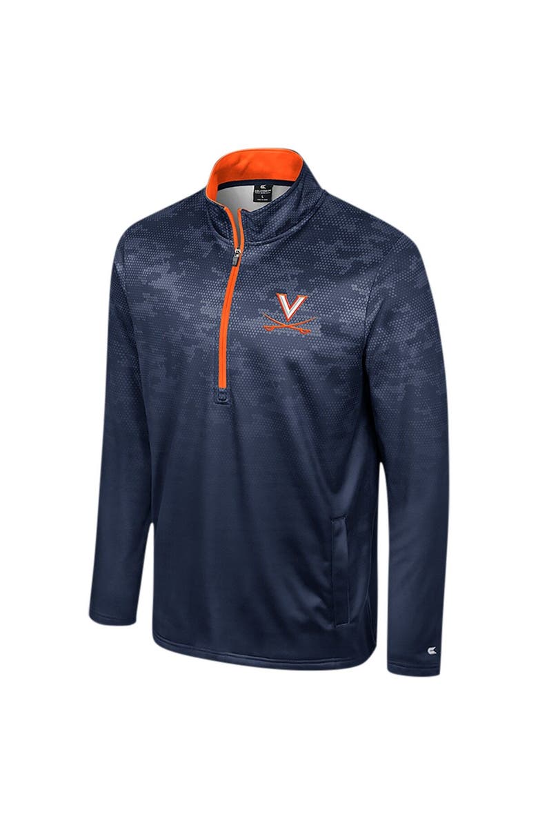 COLOSSEUM Men's Colosseum  Navy Virginia Cavaliers The Machine Half-Zip Jacket, Alternate, color, 