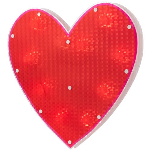 Northlight 13" Lighted Shimmering Red Heart Valentine's Day Window Silhouette In Red
