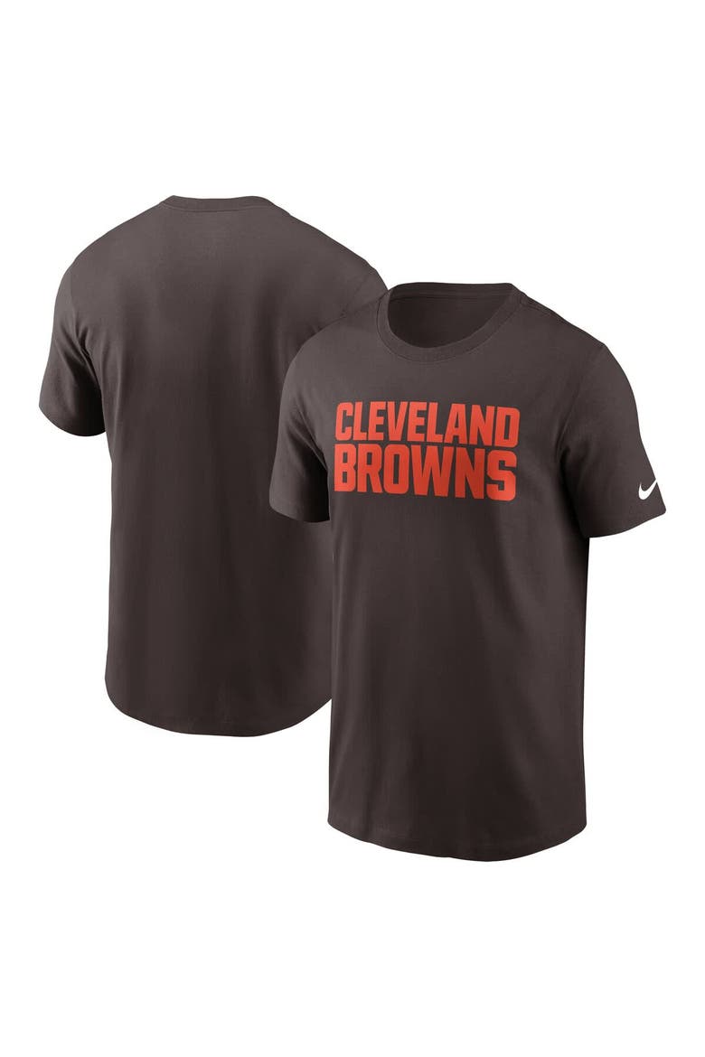 Men's Nike Brown Cleveland Browns Primetime Wordmark Essential T-Shirt, Alternate, color, Brown