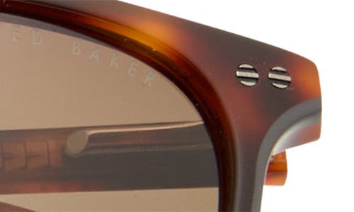 Ted Baker London 52mm Polarized Square Sunglasses In Tortoise