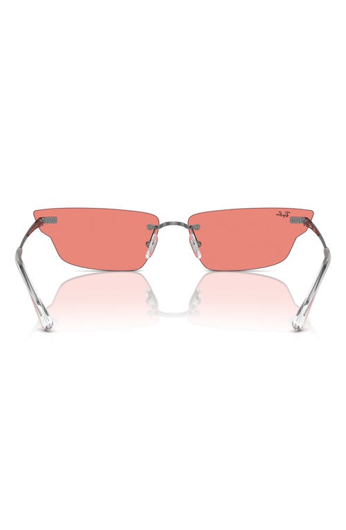 Ray Ban Anh Bio-based Sunglasses Gunmetal Frame Pink Lenses 63-15