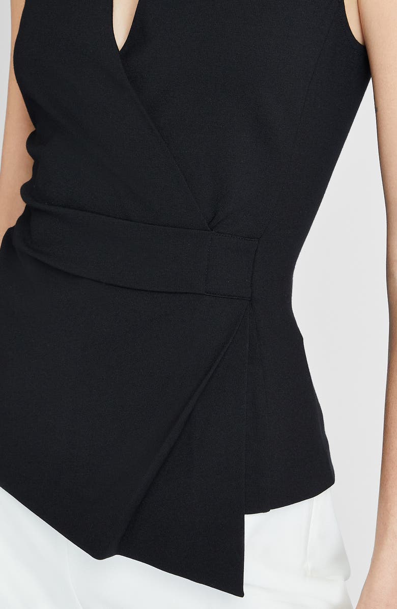 Club Monaco Sleeveless Wrap Front Knit Top, Alternate, color,