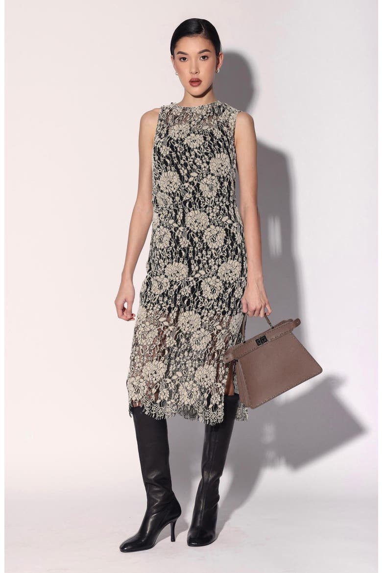 Deana Dress, Alternate, color, Ivory / Black