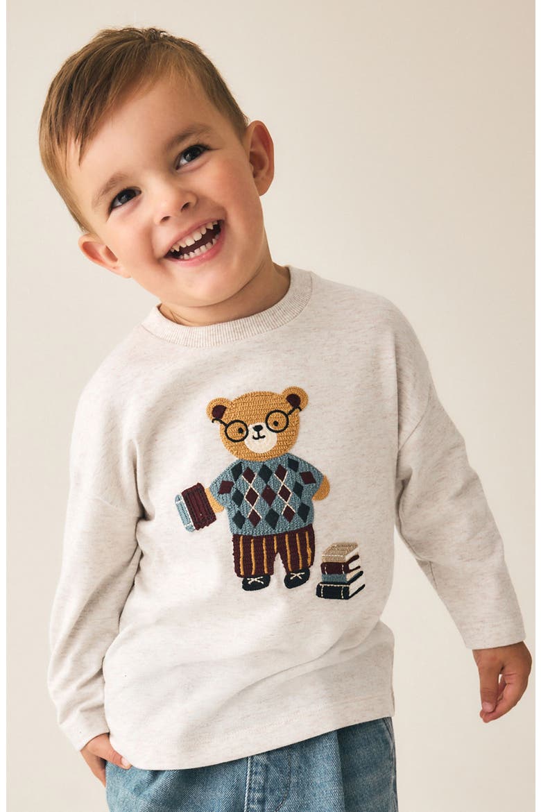Kids' Bear Cotton Graphic T-Shirt, Alternate, color, NEUTRAL