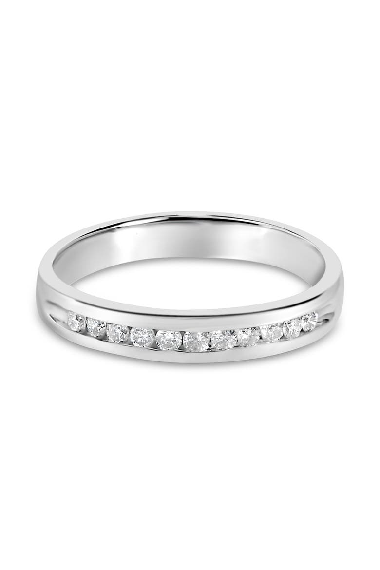 18K Gold 1/4 Ctw Diamond Classic 11 Stone Wedding Band Ring, Alternate, color, White Gold