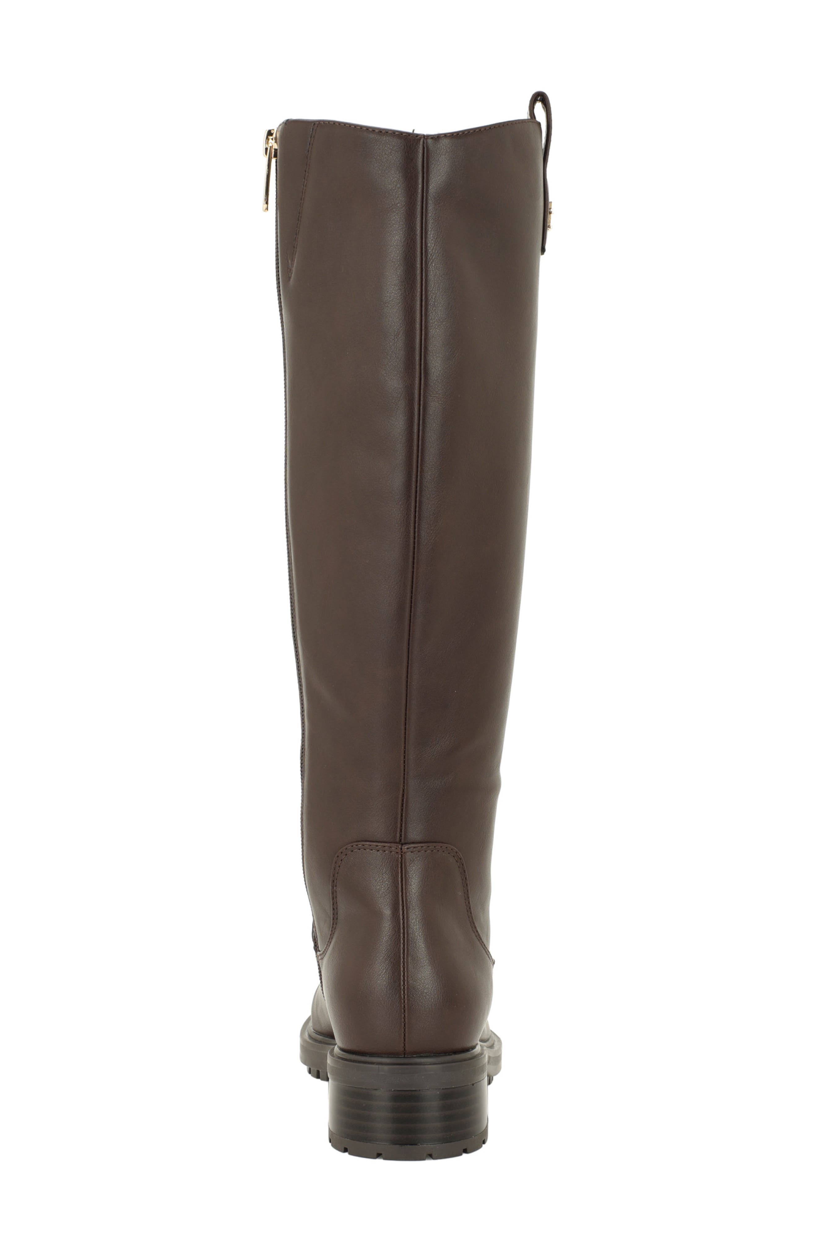 Ashere Knee High Faux Leather Boot, Alternate, color, DARK BROWN