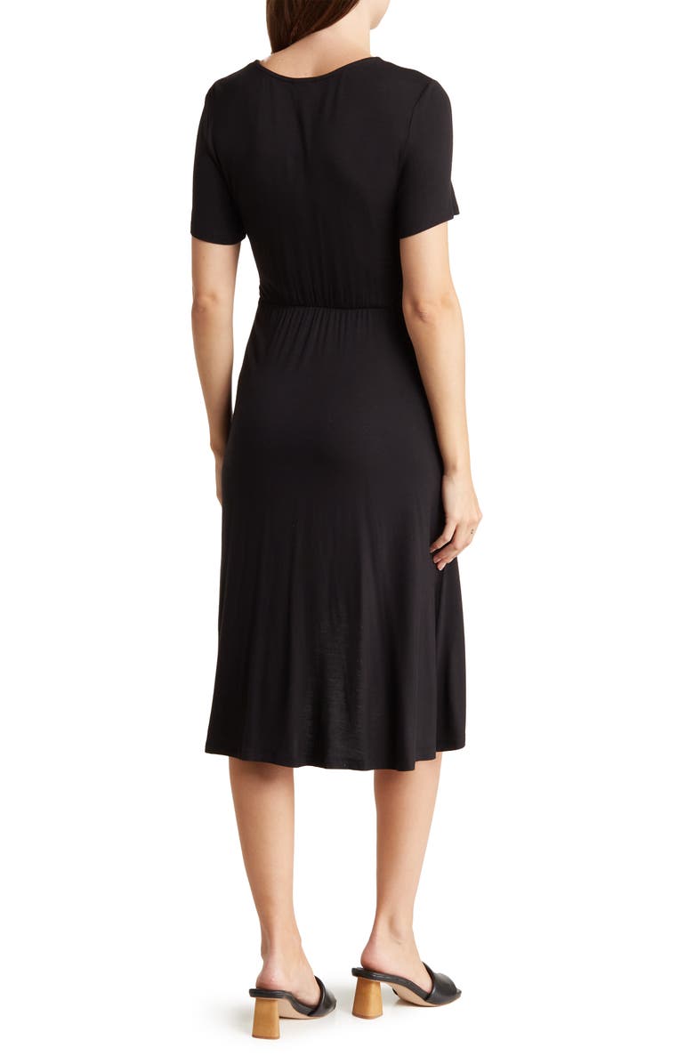 Bobeau Short Sleeve Tie Waist Dress, Alternate, color, 