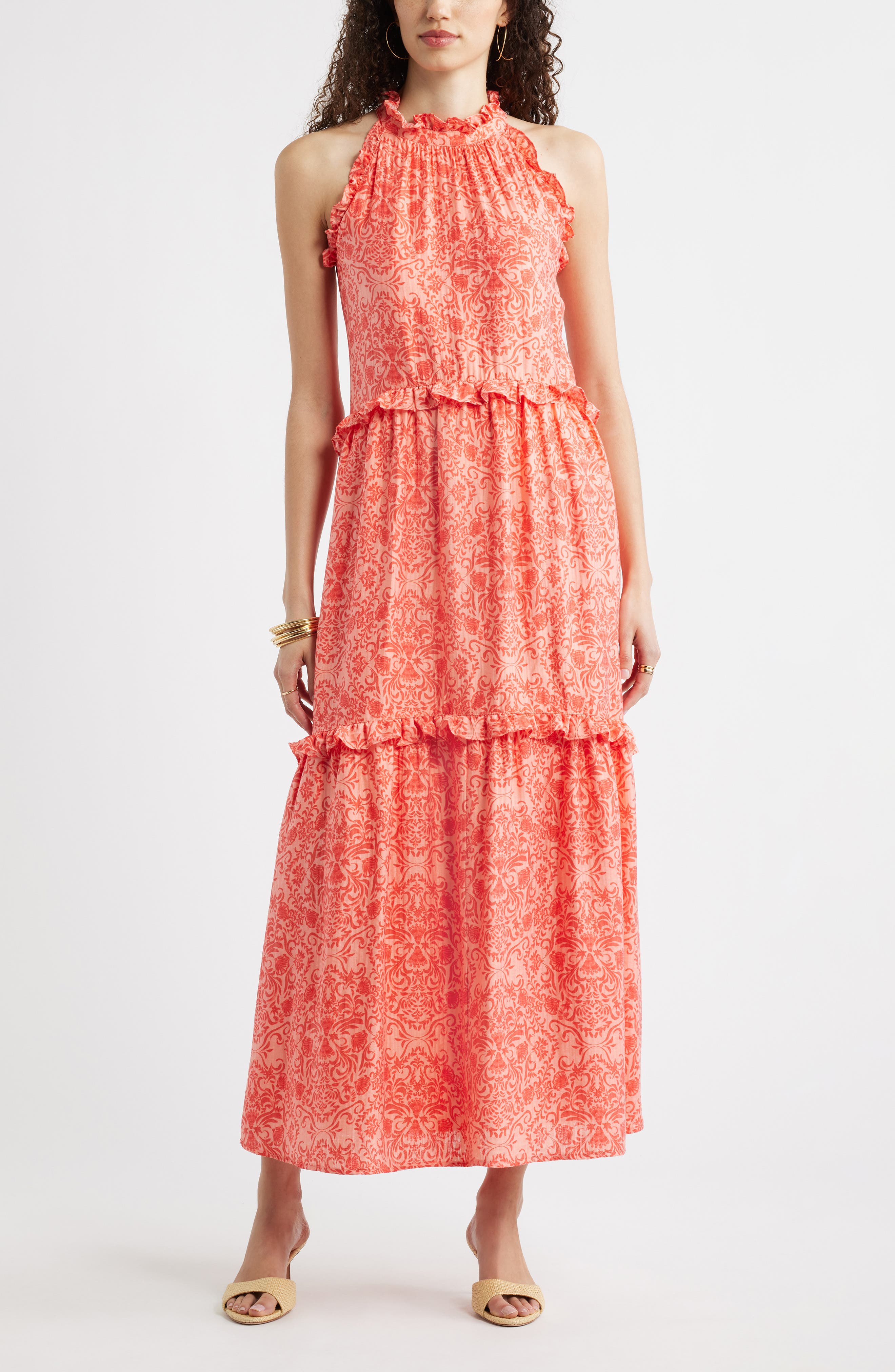 Ruffle Trim Sleeveless Maxi Dress - image 3