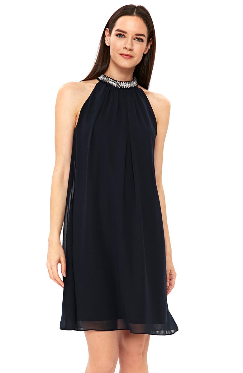Wallis Embellished Neck Shift Dress, Alternate, color, 