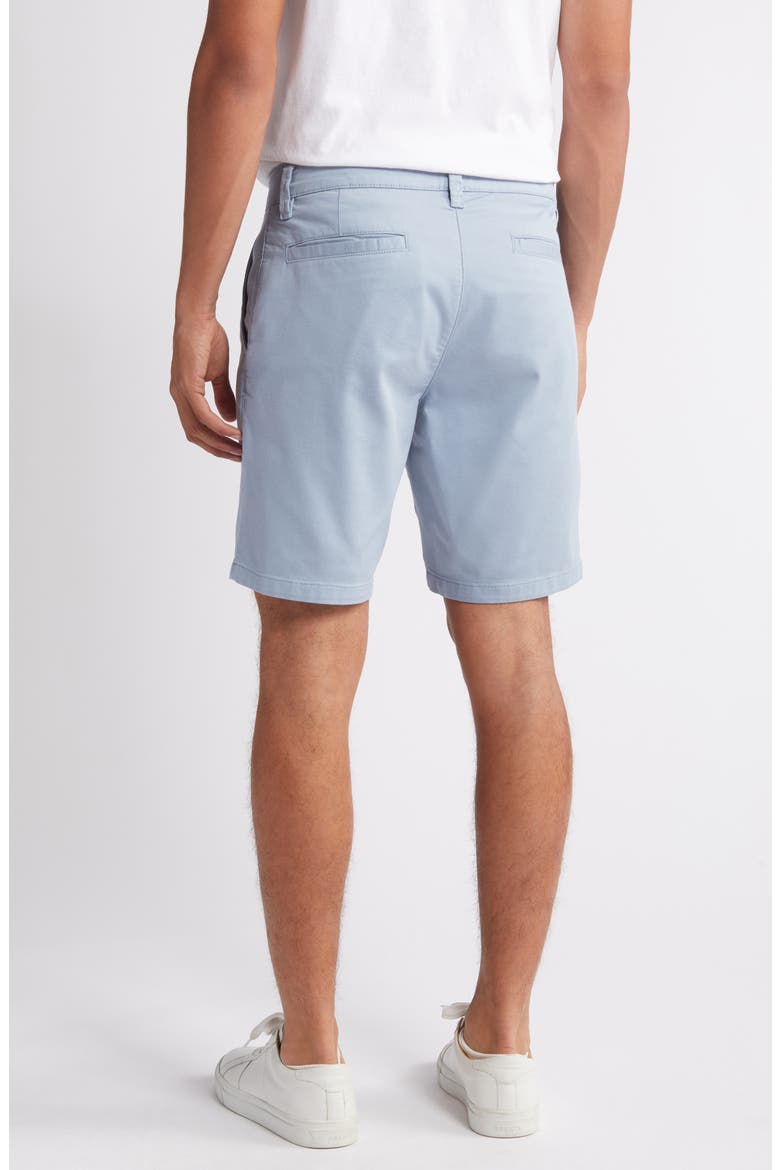 Arizona CoolMax® Slim Fit Flat Front Chino Shorts, Alternate, color, FADED DENIM SUMMER