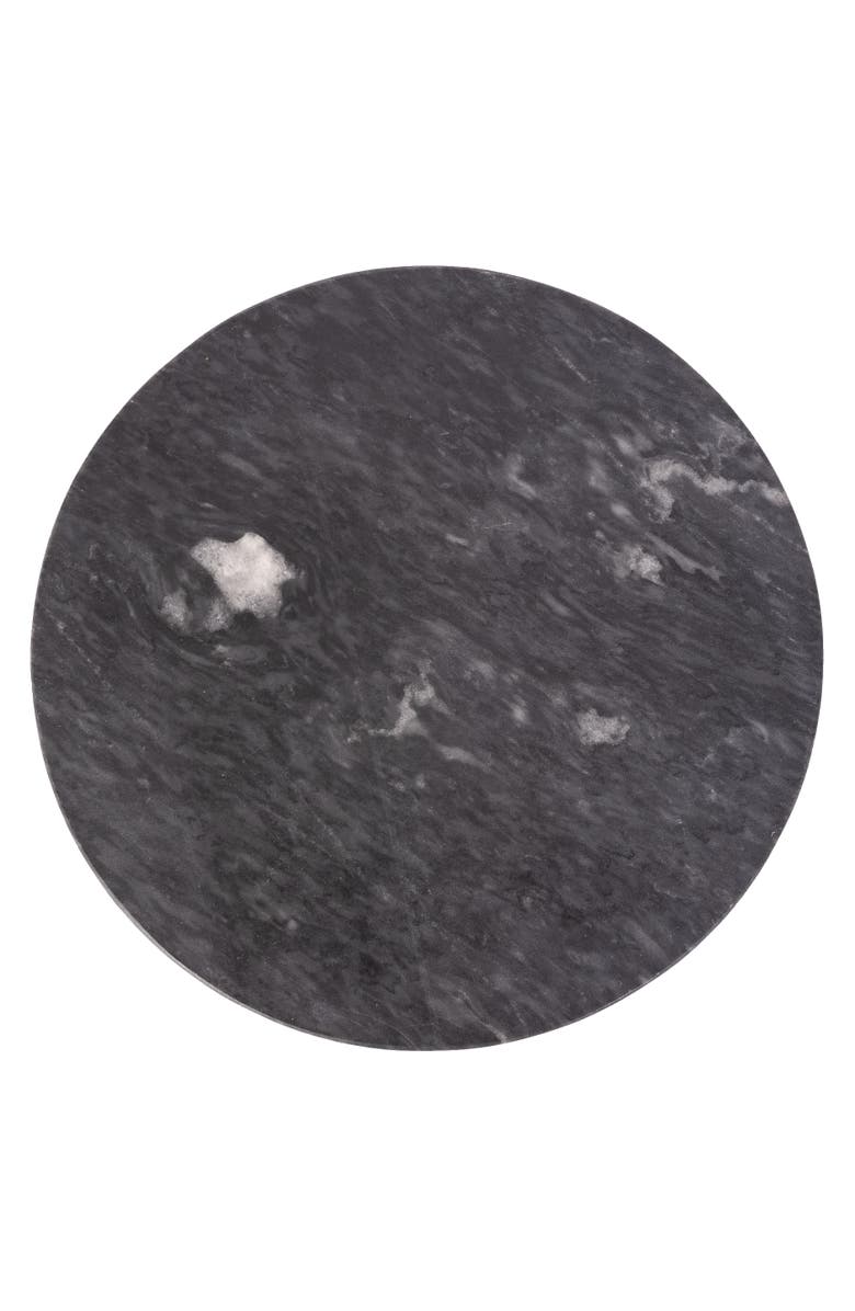 Artifacts Trading Company<sup>™</sup> Artifacts Trading Company Decorative Round Marble Tray, Alternate, color, Black Matte