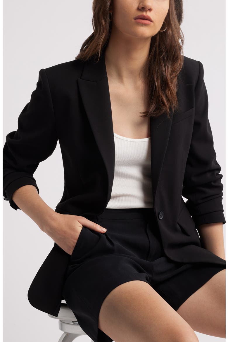 The Ingrid Classic Fit Blazer, Alternate, color, BLACK