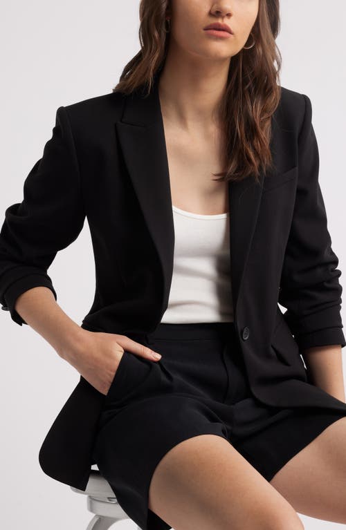 Nordstrom Cinched Waist Blazer In Black