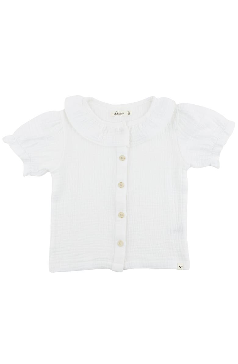 oh baby! Gauze Layla Blouse, Main, color, Oyster