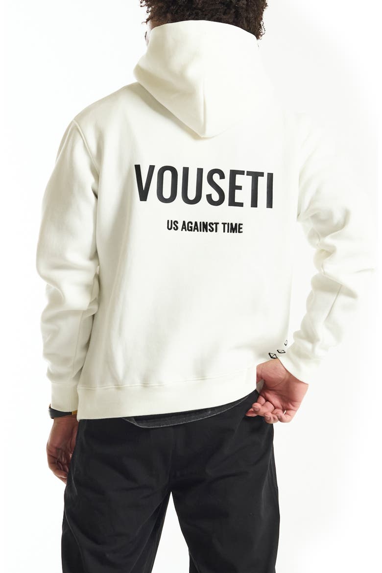 Us Against Time Brushed Fleece Hoodie, Alternate, color, OFF WHITE