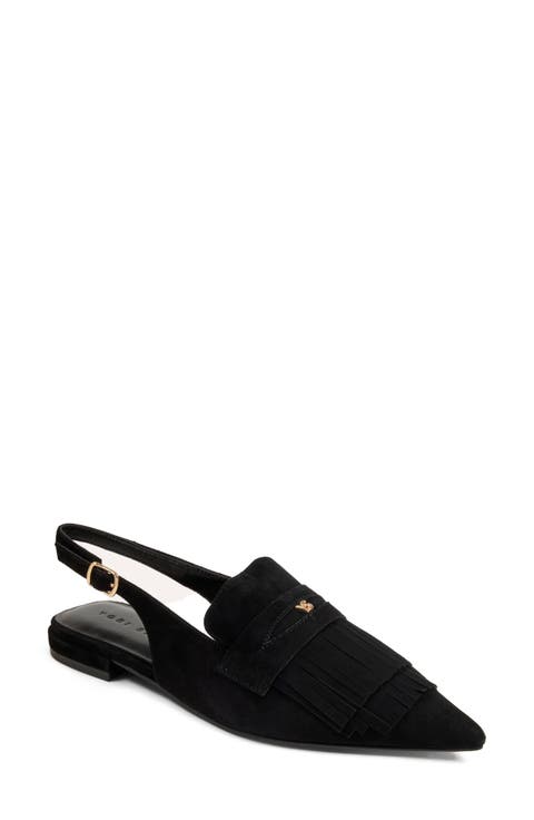 Warren Pointed Toe Slingback Flat