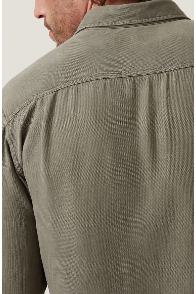 Solid Lyocell Button-Up Shirt, Alternate, color, PASTEL OLIVE