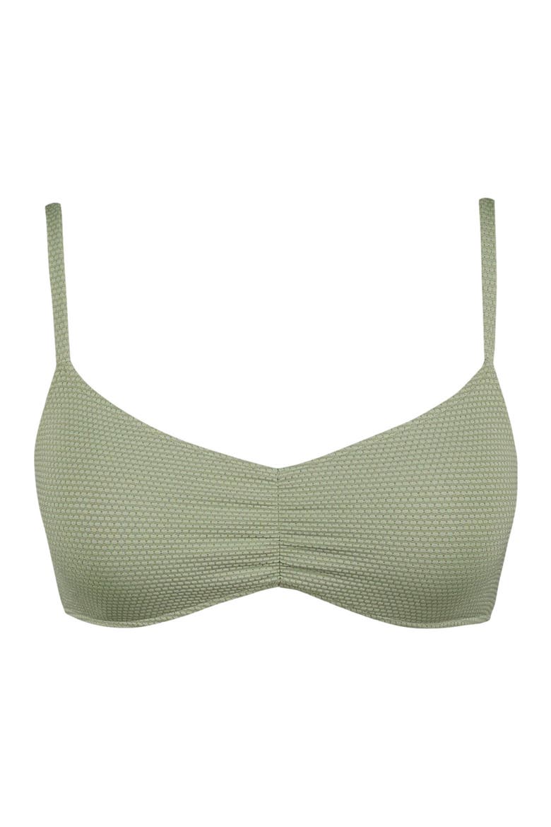Sylvia Bralette Bikini Swimsuit Top, Alternate, color, Aloe Lurex
