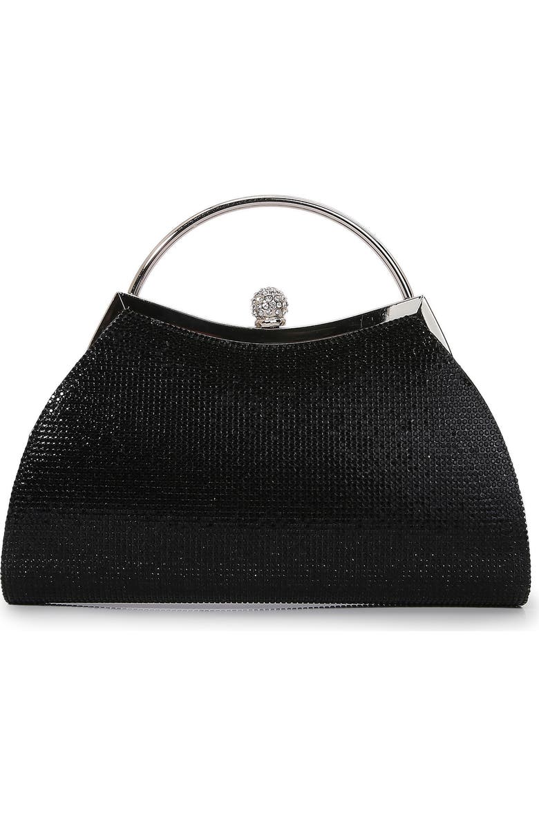 BERNESS Rhinestone Top Handle Bag, Main, color, Black