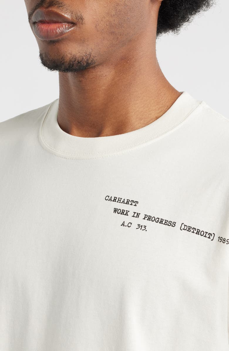 Carhartt Work In Progress Punched Organic Cotton Graphic T-Shirt, Alternate, color, Wax