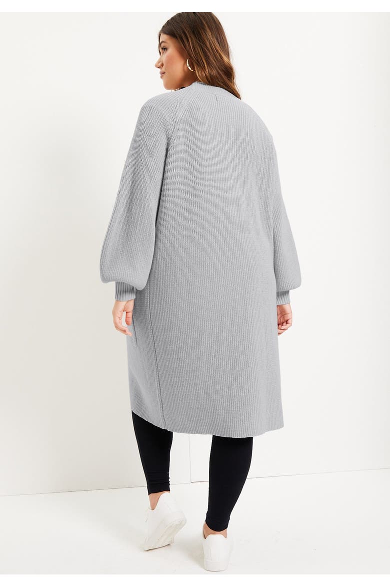 Open-Front Cardigan, Alternate, color, BLACK