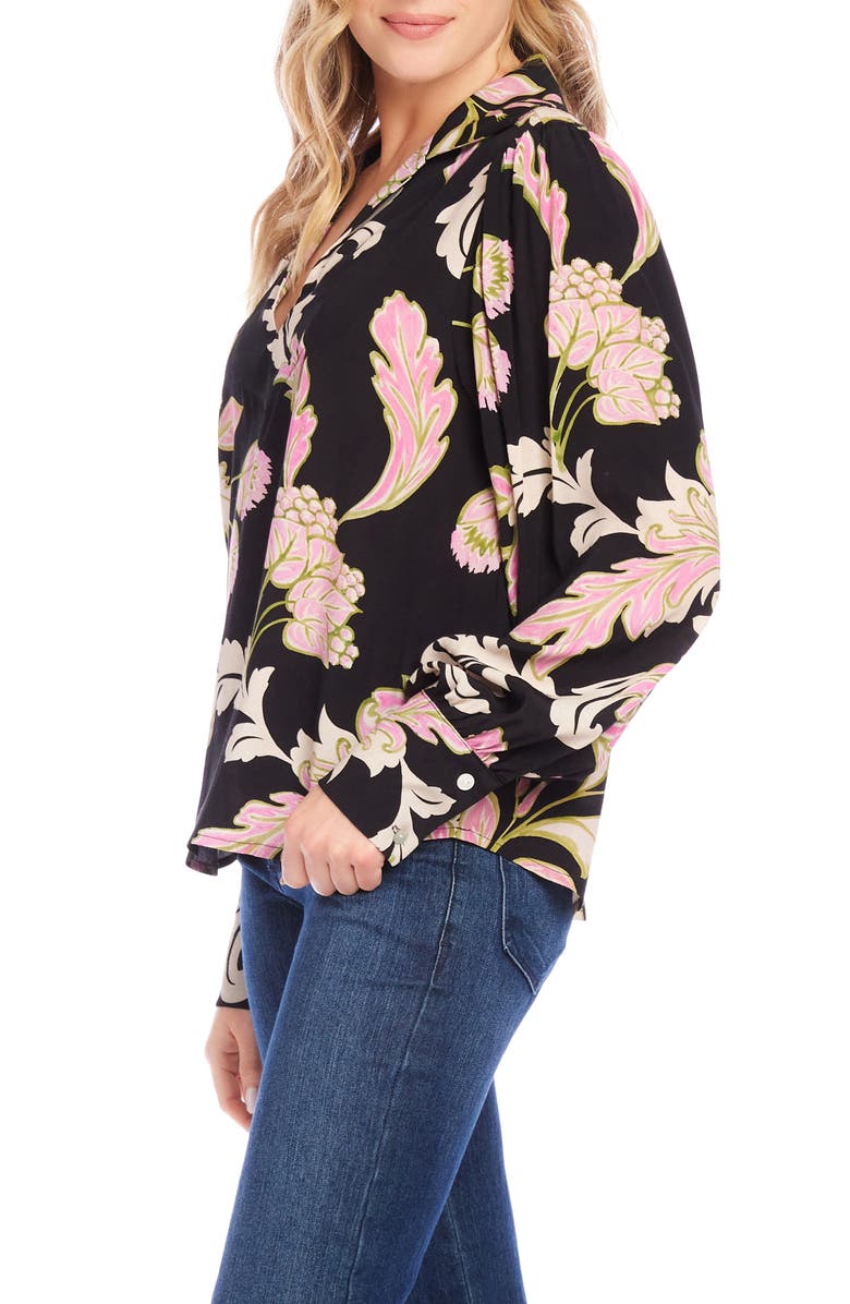 Karen Kane Print Blouson Top, Alternate, color, 
