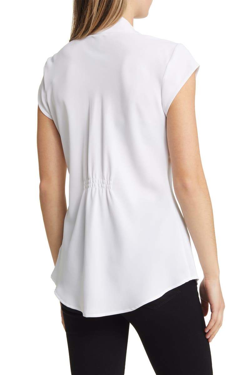 NIC+ZOE Day to Night Cap Sleeve Top, Alternate, color, Paper White