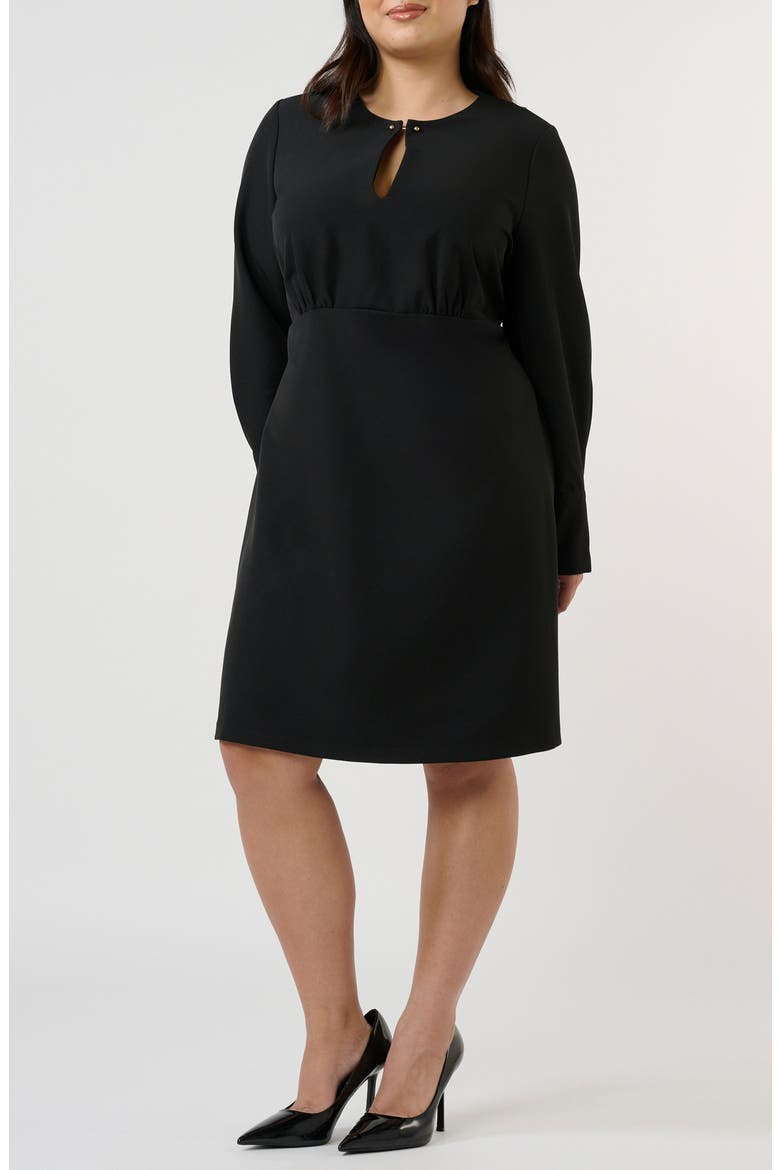 Nia Long Sleeve Minidress, Alternate, color, BLACK