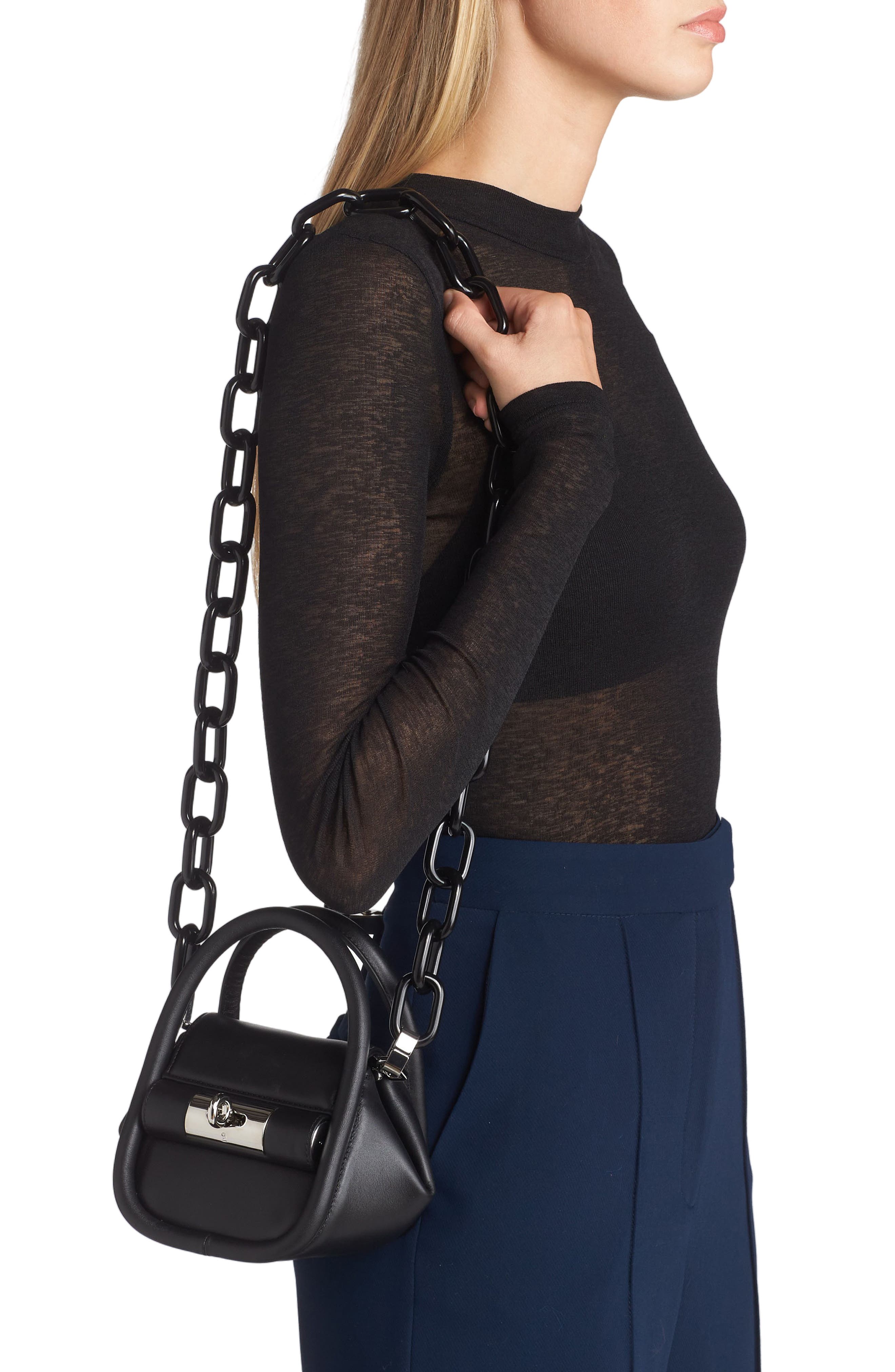 gu-de Mini Love Leather Top Handle Bag, Alternate, color, 